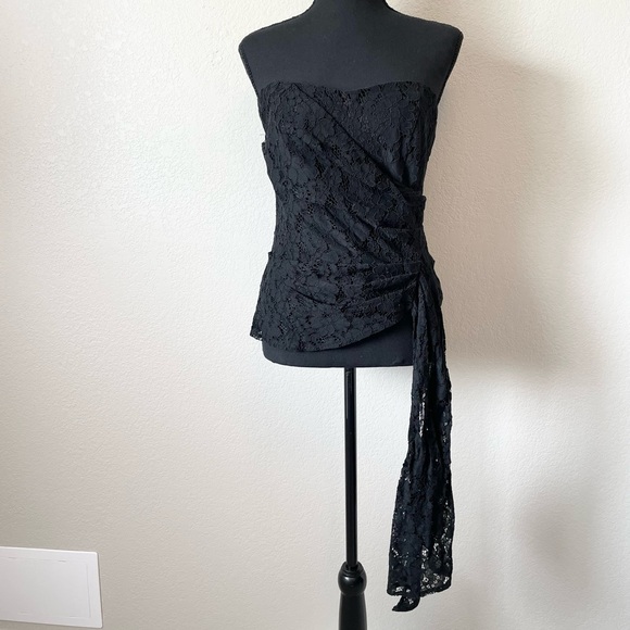 Anthropologie Mare Mare Corseted Lace long asymmetrical Tube Top - Picture 6 of 14